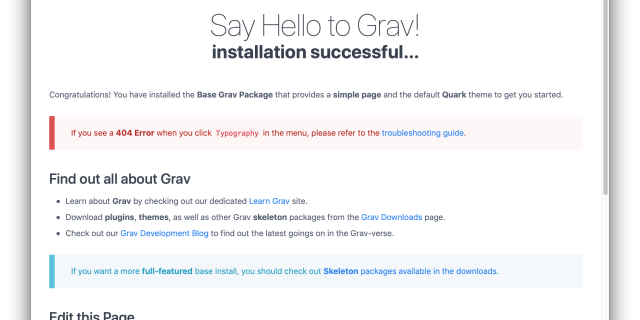 Instalación de Grav