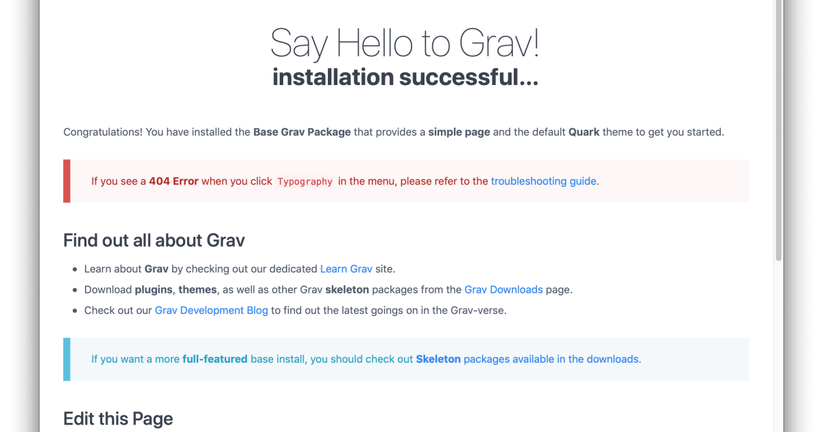 Instalación de Grav