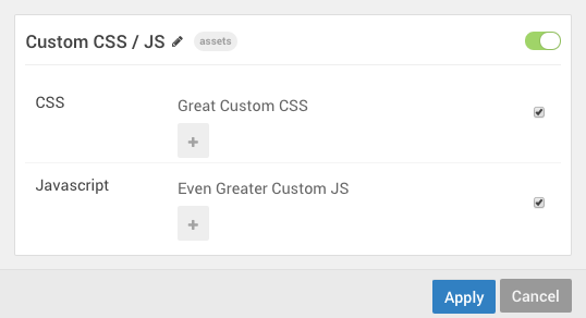 CSS/JS Personalizado